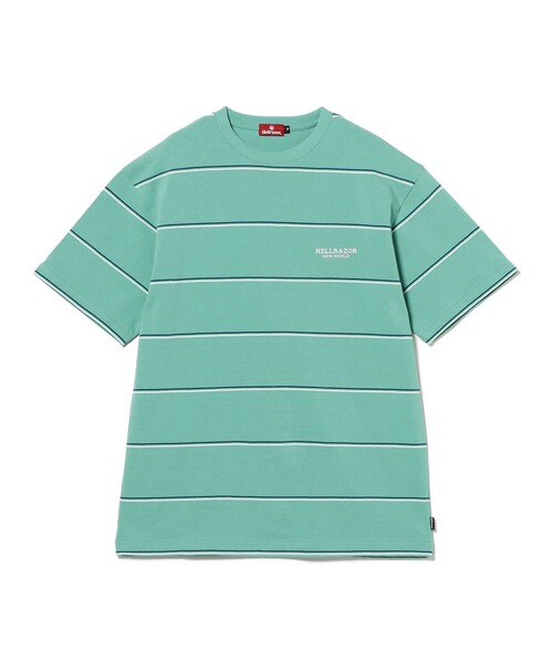 HELLRAZOR tシャツ / BLOCK LOGO PIN STRIPED SHIRT メンズ