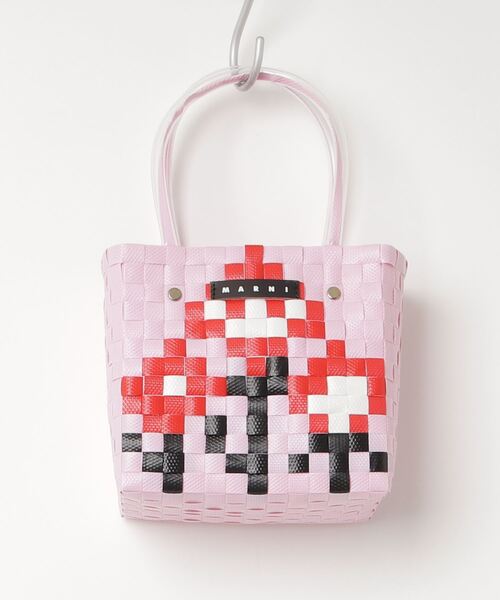美品 マルニ かごバッグ 台形 ハンドバッグ ショッピングバッグ