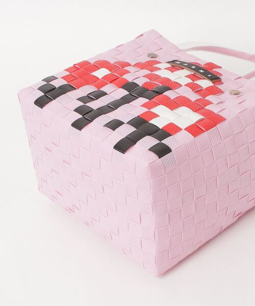 MARNI ピンク チェック柄 かごバッグ MARNI ピンク チェック柄 かごバッグ