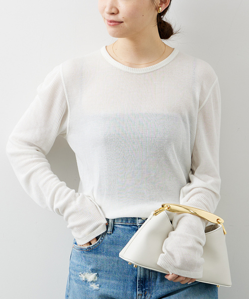 「Deuxieme Classe」 長袖カットソー - ベージュ レディース Deuxieme Classe 「Deuxieme Classe」 長袖カットソー FREE