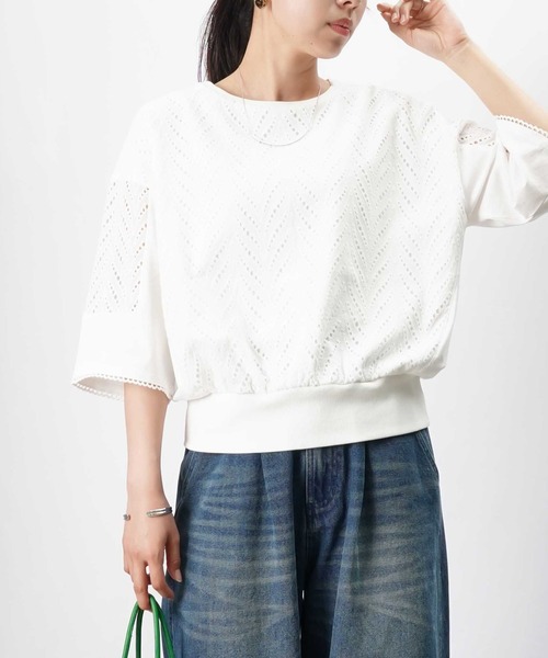 美品 Leilian レースドッキング カットソー Tシャツ 大きいサイズ 13 美品 Leilian レースドッキング カットソー Tシャツ 大きい
