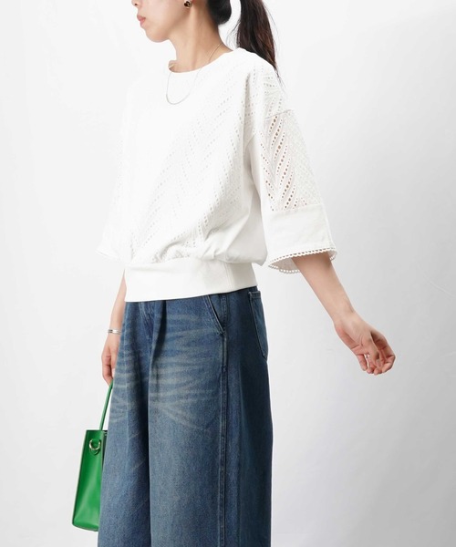tシャツ LC/LLL レースドッキングカットソー レディース LADY LUCK LUCA tシャツ LC/LLL レースドッキングカットソー