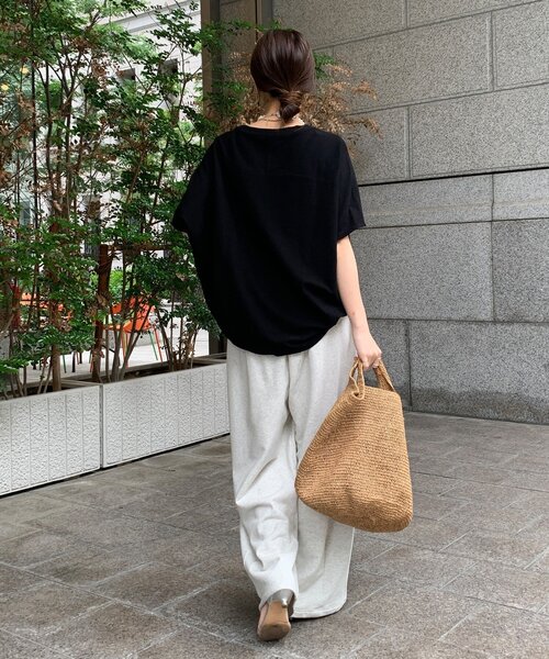 DouDou tシャツ ドライタッチコクーンプルオーバー レディース