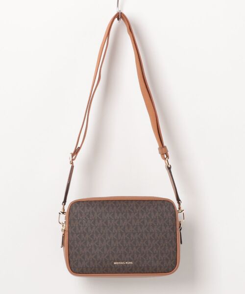 Michael Kors ロゴパターン ハンドバッグ ショルダーバック 新作【MICHAEL KORS】クロスボディバッグ☆ロゴストラップ (Michael