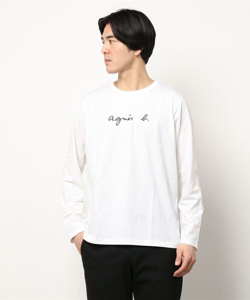 「agnes b.」 長袖Tシャツ 0 ホワイト メンズ