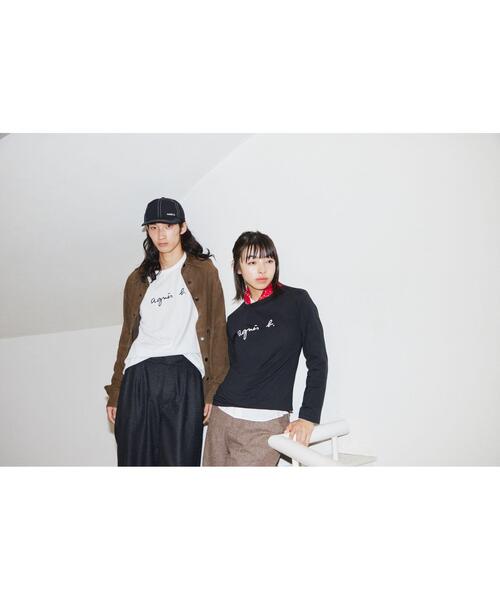 「agnes b.」 長袖Tシャツ 0 ホワイト メンズ