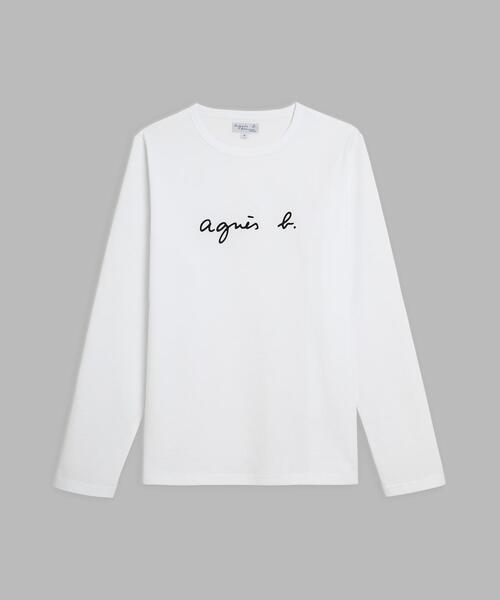 「agnes b.」 長袖Tシャツ 0 ホワイト メンズ