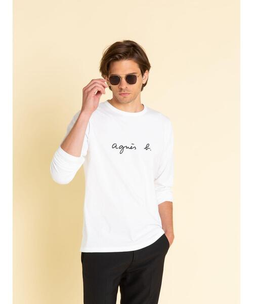 「agnes b.」 長袖Tシャツ 0 ホワイト メンズ