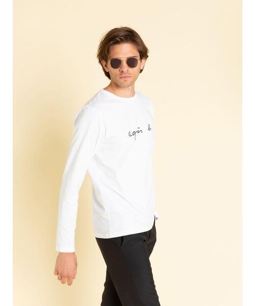 「agnes b.」 長袖Tシャツ 0 ホワイト メンズ