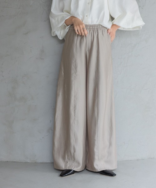 パンツ 「高身長向けサイズ展開あり」サテンバルーンイージーパンツ レディースの画像