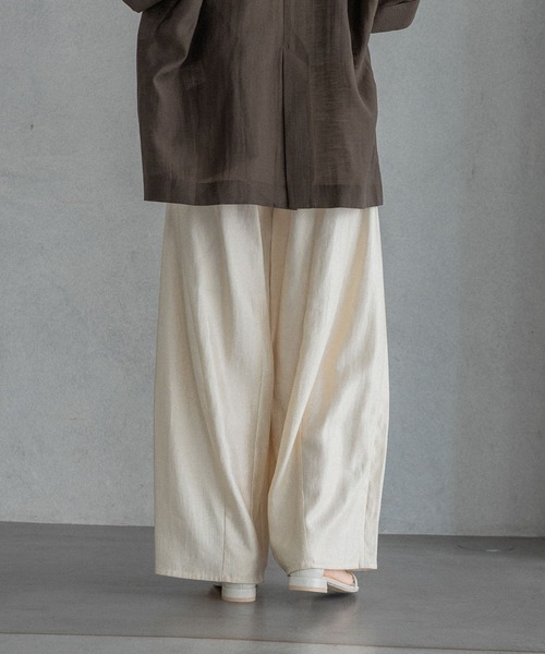 パンツ 「高身長向けサイズ展開あり」サテンバルーンイージーパンツ レディースの画像