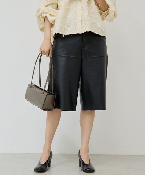 GALLARDAGALANTE パンツ レザーハーフパンツ レディース