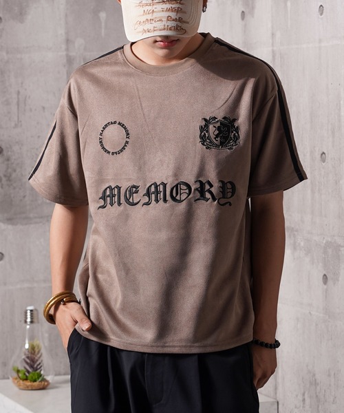 MEMORY tシャツ 「MEMORY」フェイクスエード S/S ゲームシャツ / Faux