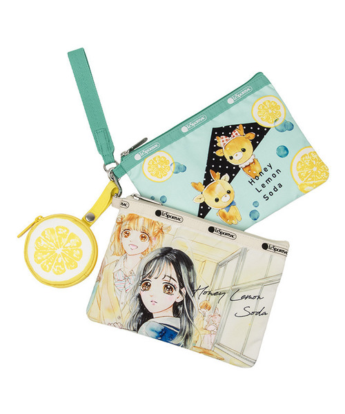 LeSportsac チャーム 「ハニーレモンソーダ」WRISTLET POUCH W/CHARM  