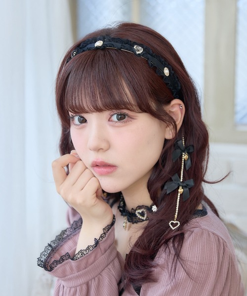 ROJITA（ロジータ） カチューシャ チェーンリボンレースフリル