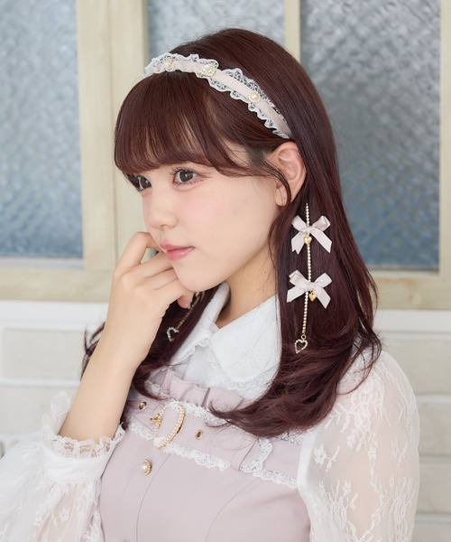 ROJITA カチューシャ 「WEB限定カラーあり」チェーンリボン