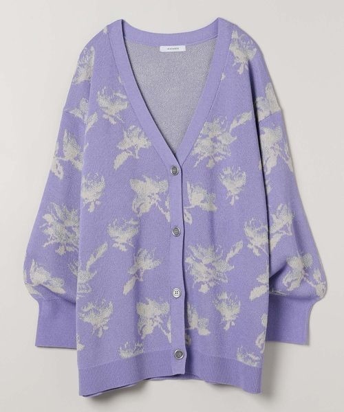 JEANASIS 新品☆モチーフビーズカーディガン☆パープル JEANASIS 新品