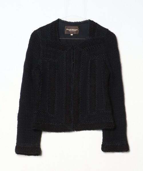 PAUL STUART（ポールスチュアート） ノーカラージャケット 6 ブラック