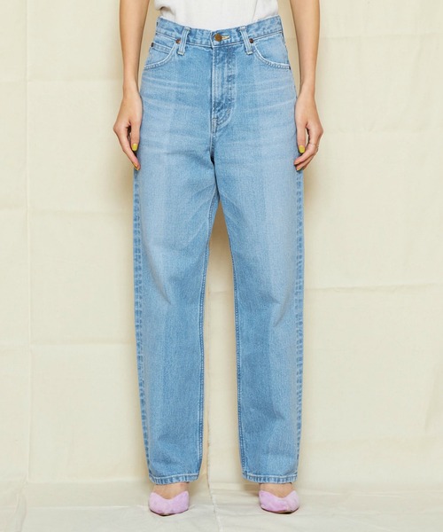 「Lee」 加工デニムパンツ MEDIUM ブラック系その他 レディース