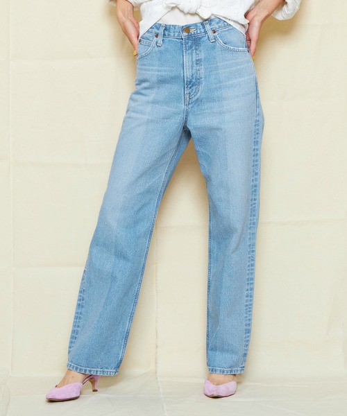 「Lee」 加工デニムパンツ MEDIUM ブラック系その他 レディース