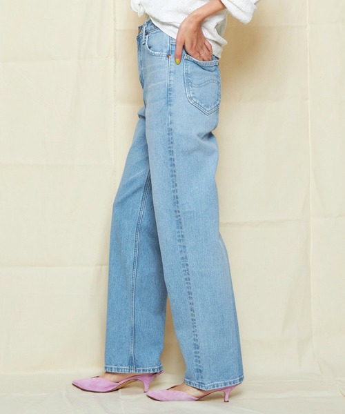 「Lee」 加工デニムパンツ MEDIUM ブラック系その他 レディース