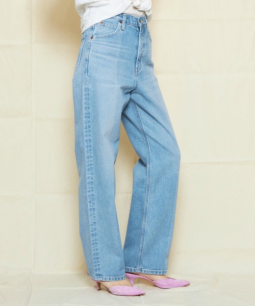 「Lee」 加工デニムパンツ MEDIUM ブラック系その他 レディース