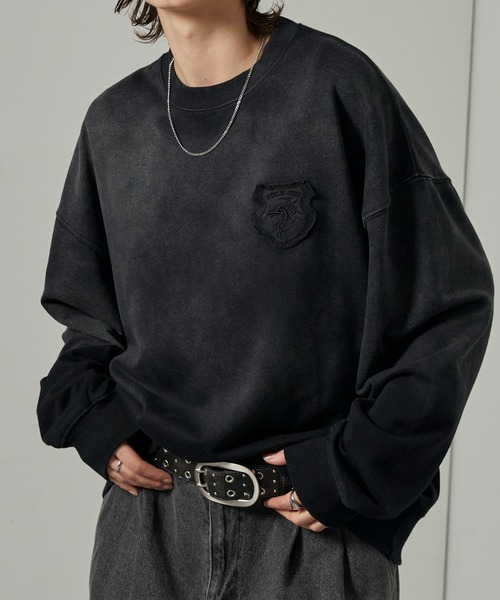 トレーナー スウェット 「Alfred Alex」スプレー加工グラデーション