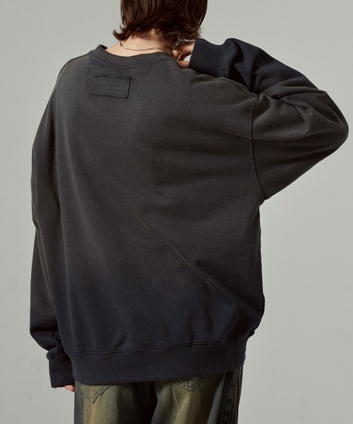 トレーナー スウェット 「Alfred Alex」スプレー加工グラデーション トレーナー スウェット 「Alfred Alex」スプレー加工グラデーション