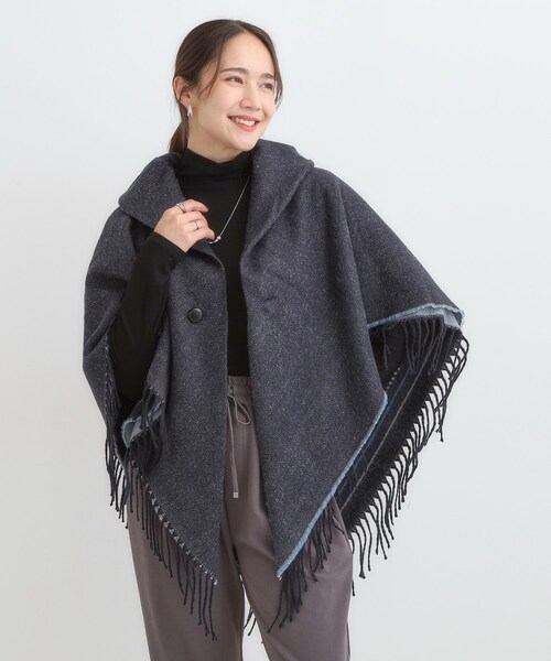 SHOO・LA・RUE（シューラルー） ポンチョ 「リバーシブル」心も