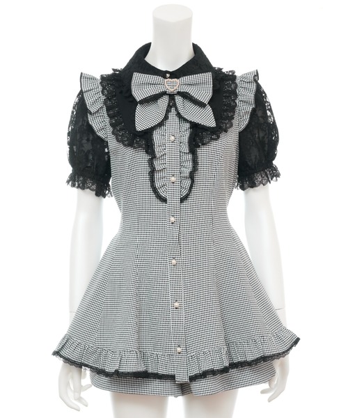 「Secret Honey」 セットアップ MEDIUM ブラックミックス レディース_画像6