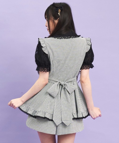 「Secret Honey」 セットアップ MEDIUM ブラックミックス レディース_画像9