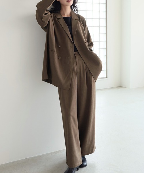 itto セットアップ ダブルジャケットセットアップスーツ レディース