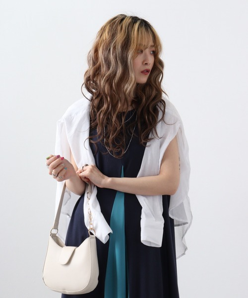 「Anna Nicola」 ノースリーブワンピース 38 ネイビー レディース_画像3