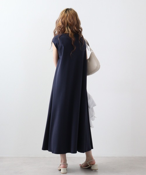 「Anna Nicola」 ノースリーブワンピース 38 ネイビー レディース_画像7