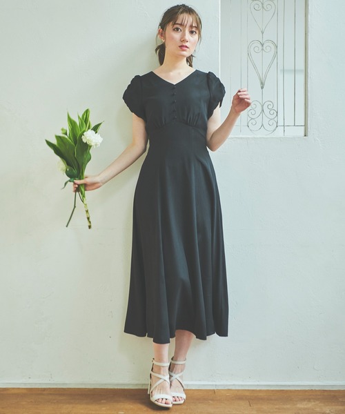 「NOELA」 半袖ワンピース M ブラック レディース_画像2