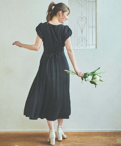 「NOELA」 半袖ワンピース M ブラック レディース_画像3