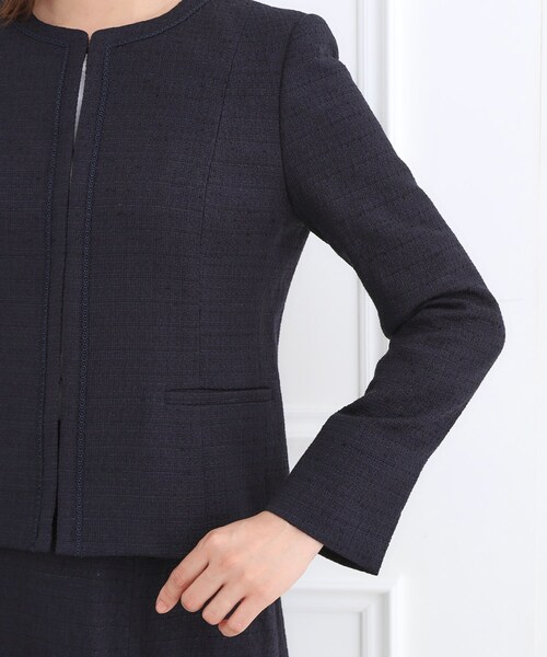 【新品】Reflect リフレクト ツイード フリンジ 　ノーカラージャケット Reflect / リフレクト （レディース） ノーカラージャケット