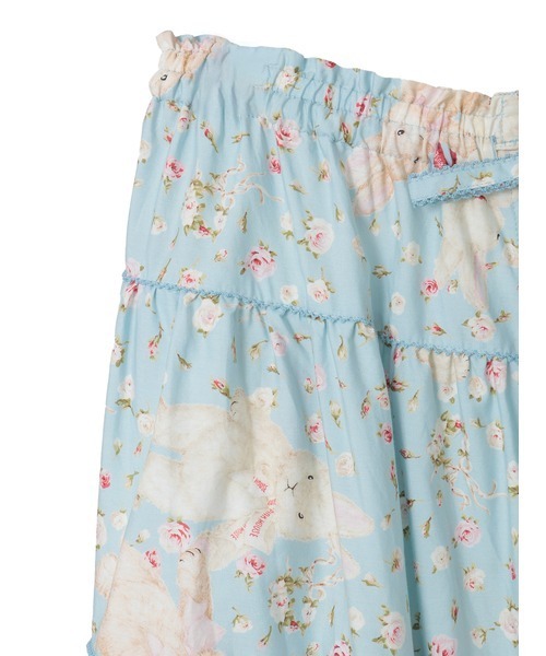 ピンクハウス　スカート　うさぎ柄　バラ園うさぎ　新品　タグ付き バラ園うさぎプリントスカート（スカート）｜PINK HOUSE（ピンクハウス