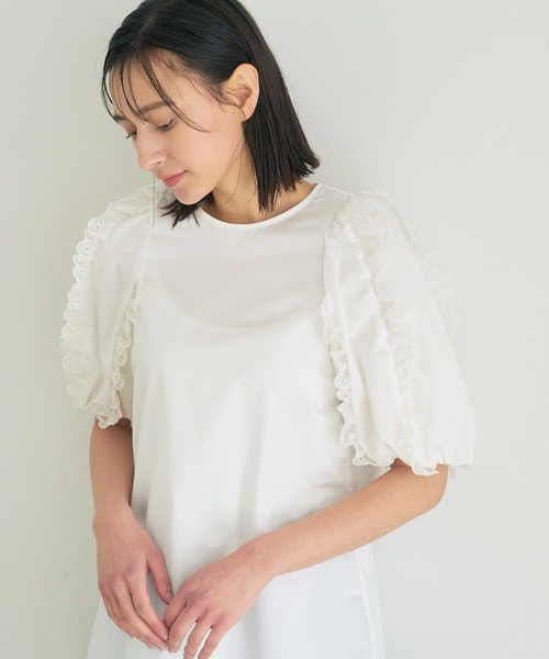 「ANAYI」 半袖ブラウス 38 ブラック レディース_画像2