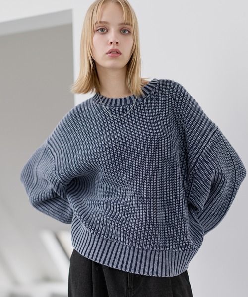 ニット/セーター VARIOUS GAUGE KNIT TASTE by Knit セーター ニット 「TASTE by Knit」Mesh switching knit