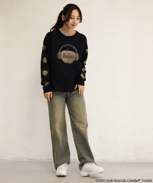 グラニフ　ビートルズ　長袖ロングTシャツ　フリーサイズ　The Beatles The Beatles tシャツ The Beatles / ビートルズ APPLE ロングスリーブT