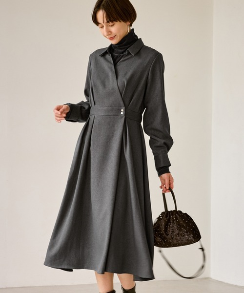 美品　パドカレ　ロングシャツ　ワンピース　グレー Amazon.co.jp: [BLZXIAN] シャツワンピース レディース ワンピース