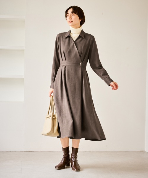 ROPE' PICNIC(ロペ ピクニック) シャツワンピース カシュクール ROPE' PICNIC(ロペ ピクニック) シャツワンピース カシュクール