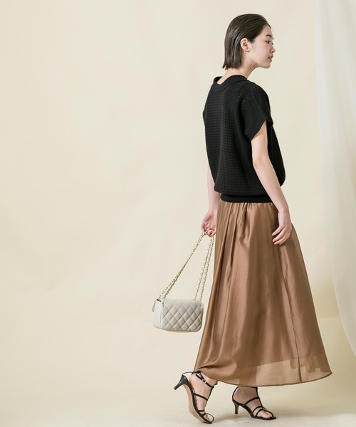 「Gready Brilliant」 「favori」半袖ニット 38 ブラック レディース_画像5