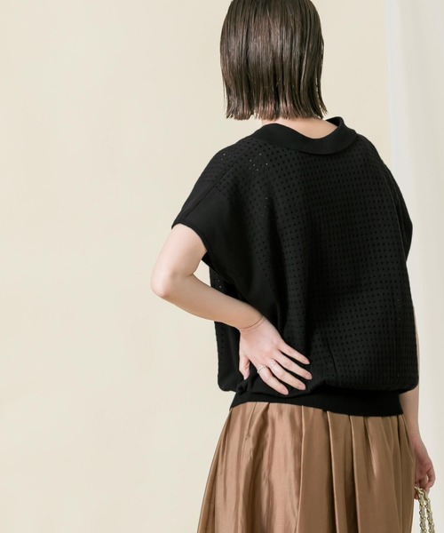 「Gready Brilliant」 「favori」半袖ニット 38 ブラック レディース_画像8