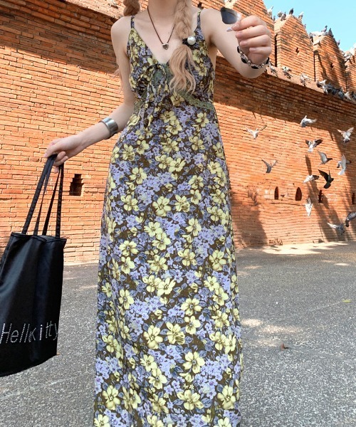 「Riff」 キャミソールワンピース M パープル レディース_画像3