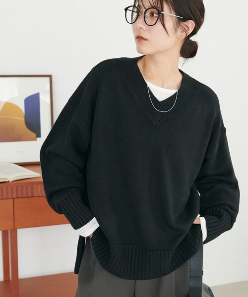 Discoat（ディスコート） ニット セーター カシミアタッチビッグプル