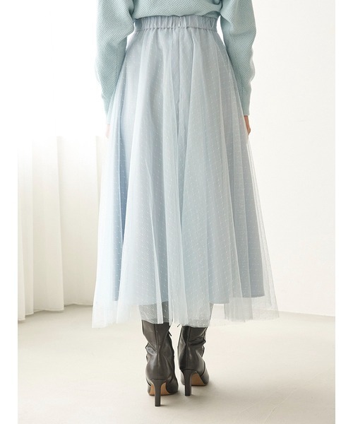 SNIDEL（スナイデル） ワンピース チュールスカートセットカーディガン