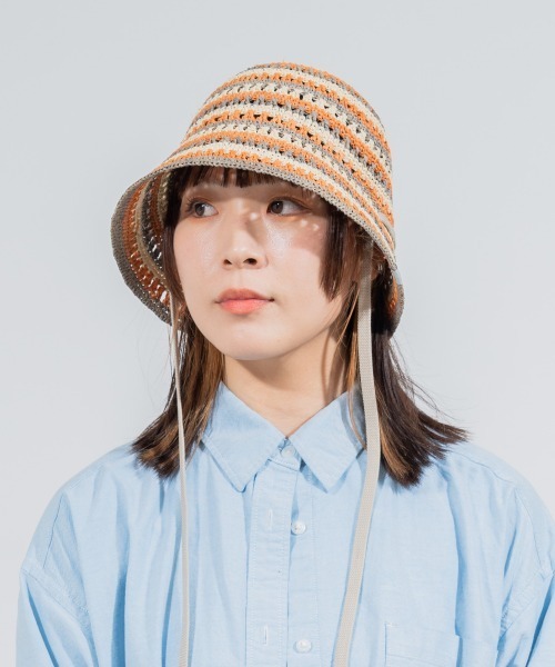 「OVERRIDE」 ストローハット 58cm ナチュラル レディース_画像2