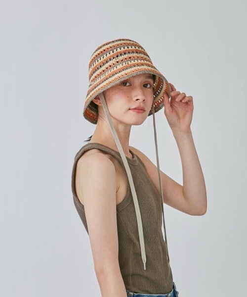 「OVERRIDE」 ストローハット 58cm ナチュラル レディース_画像3